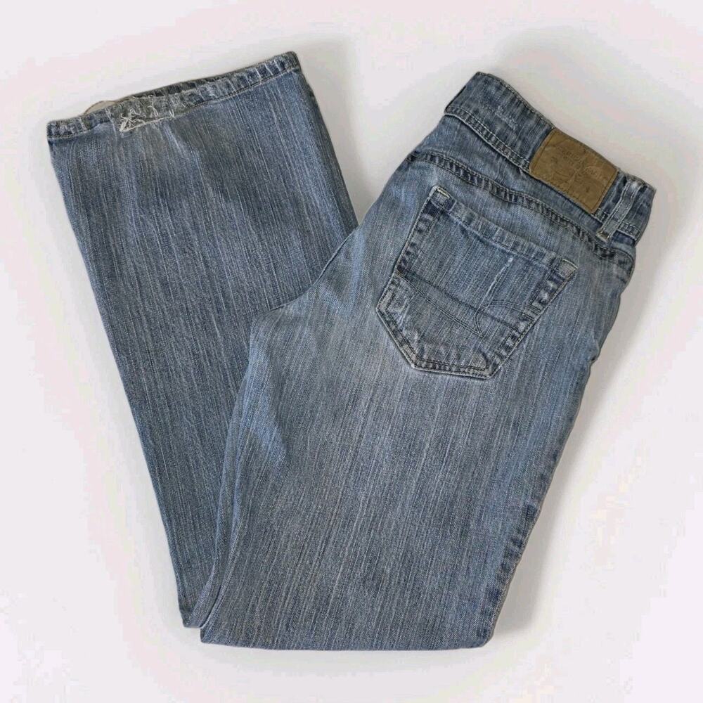 American Eagle Jeans Women 10 Short Blue AE Artist Bootcut Low Rise 2006 Vintage